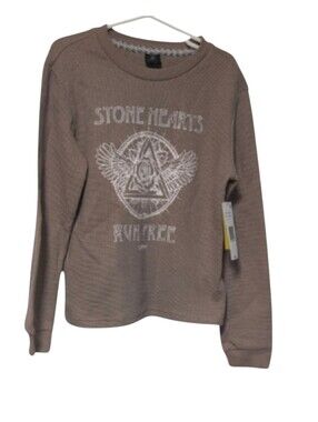 Volcom Stone Hearts Waffle Knit Top Girls Size 6X